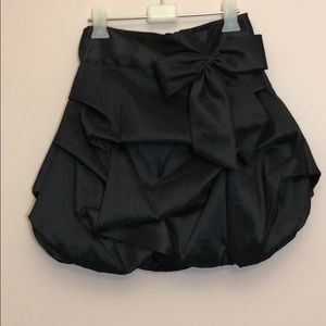 Black ruched skirt